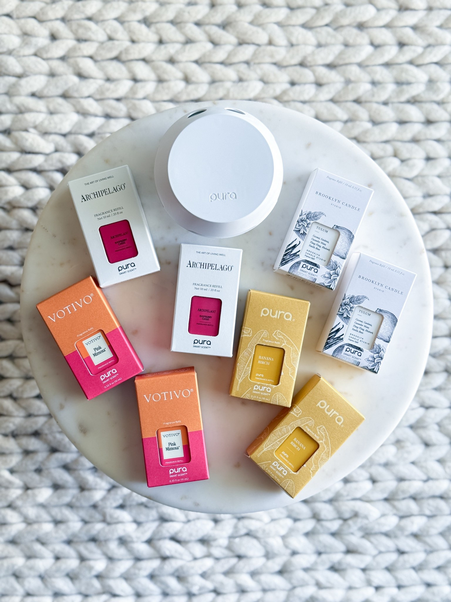 My summer Pura smart diffuser haul is here & I could not be more excited about these new scents. I love how easy it is to control right from the app & swap out fragrances to match my mood or the season. Banana, pink mimosa, teakwood. You know I had to grab a little of everything! If you’re not using a Pura yet, you’re seriously missing out on making your whole house smell incredible.

pura diffuser - pura smart diffuser - pura scent refills - pura home fragrance - clean home scents - app controlled diffuser - votivo pura refill - archipelago pura refill - brooklyn candle pura refill - banana scent - pink mimosa scent - teakwood scent - luxury home fragrance - fresh home scents - ltk home picks - ltk home fragrance - ltk clean home - fragrance plug alternative - smart home diffuser system

#LTKFamily #LTKHome #LTKSummerEdit