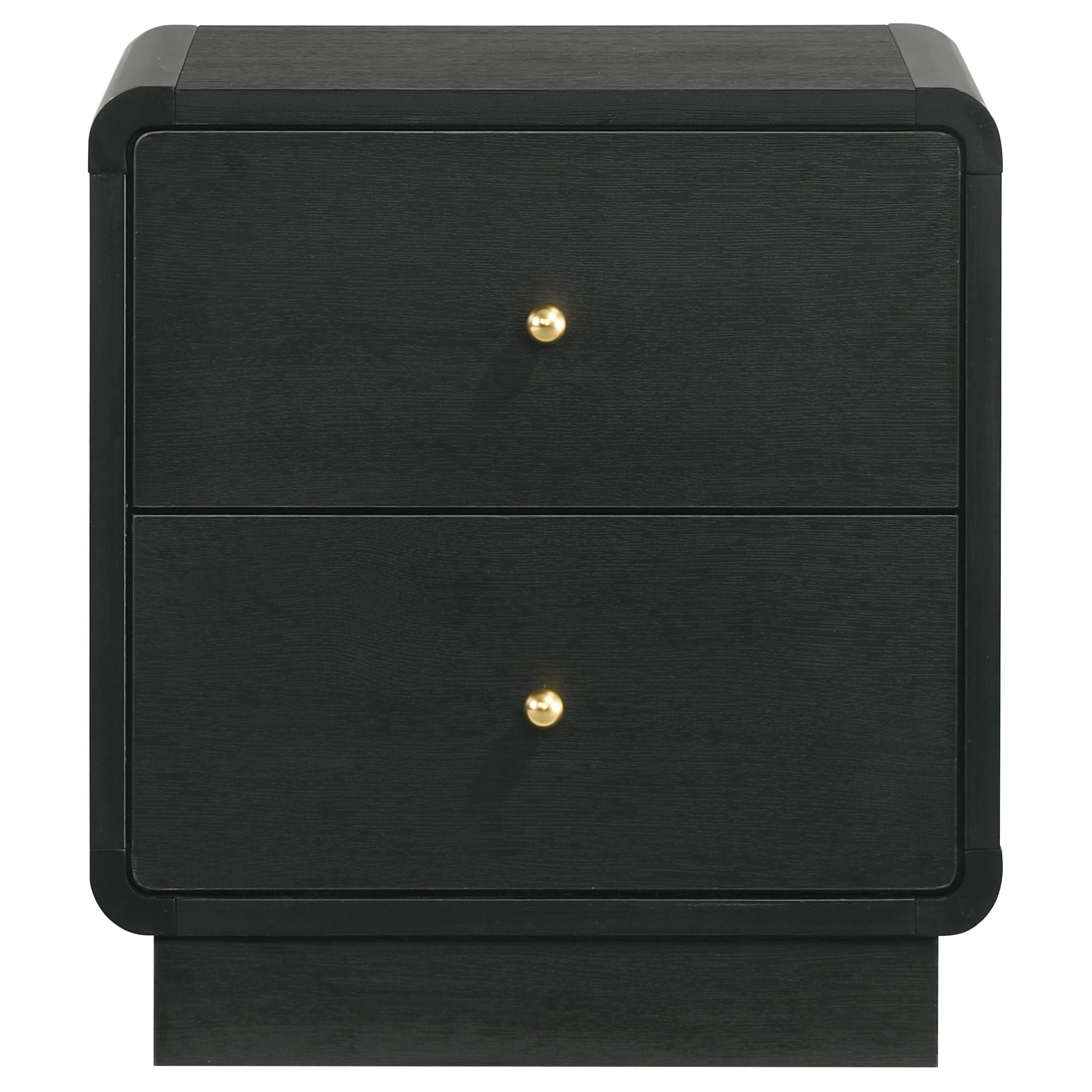 2-drawer Nightstand Bedside Table Black | Wayfair North America