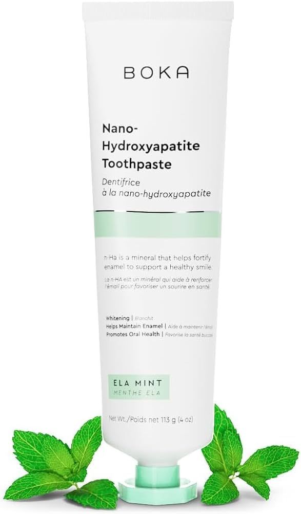 Boka Toothpaste + Floss Bundle, Ela Mint Nano-Hydroxyapatite, Fluoride-Free Remineralizing Toothp... | Amazon (US)