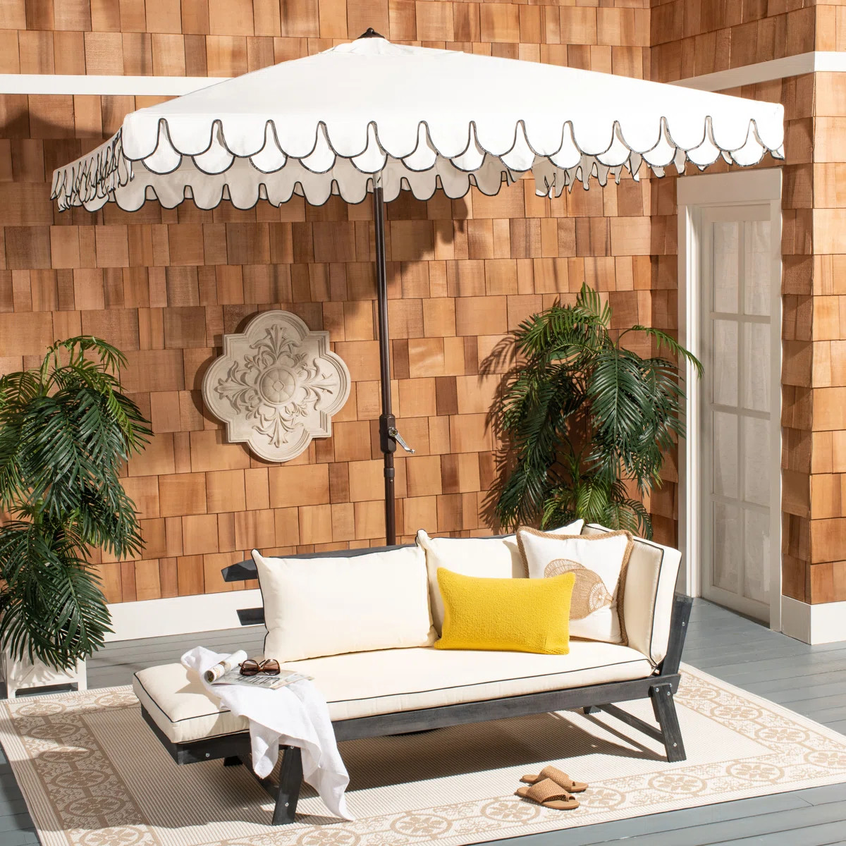 Faye 90" Scalloped Market Umbrella | Wayfair North America