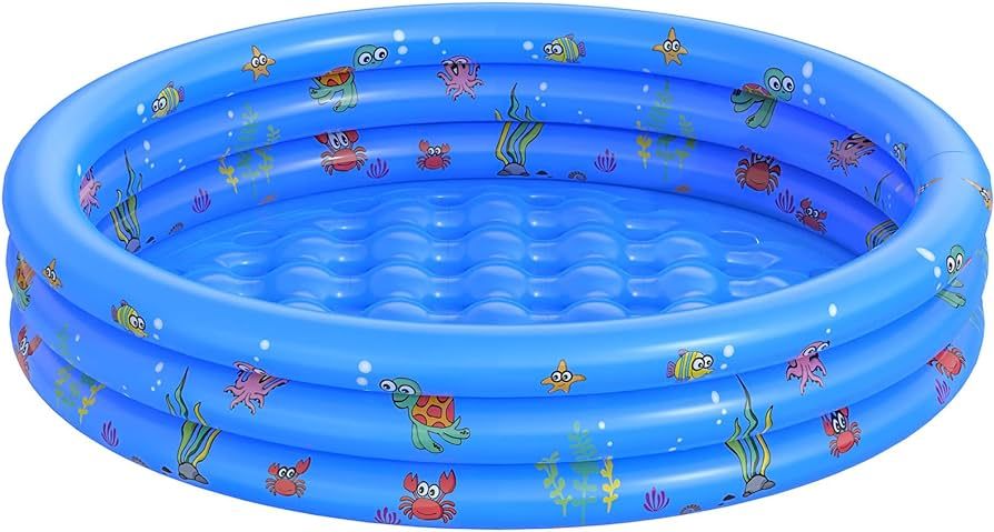 Garden Round Inflatable Baby Swimming Pool, Portable Inflatable Child/Children Little Pump Pool,K... | Amazon (US)
