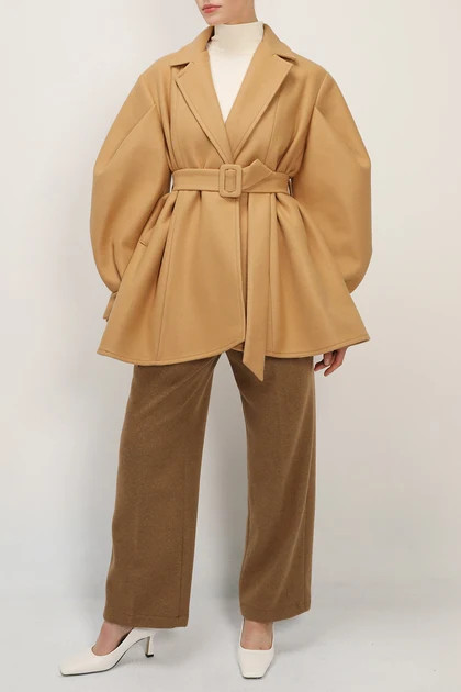 Aubrey Structured Puff Sleeve Coat | Storets (Global)