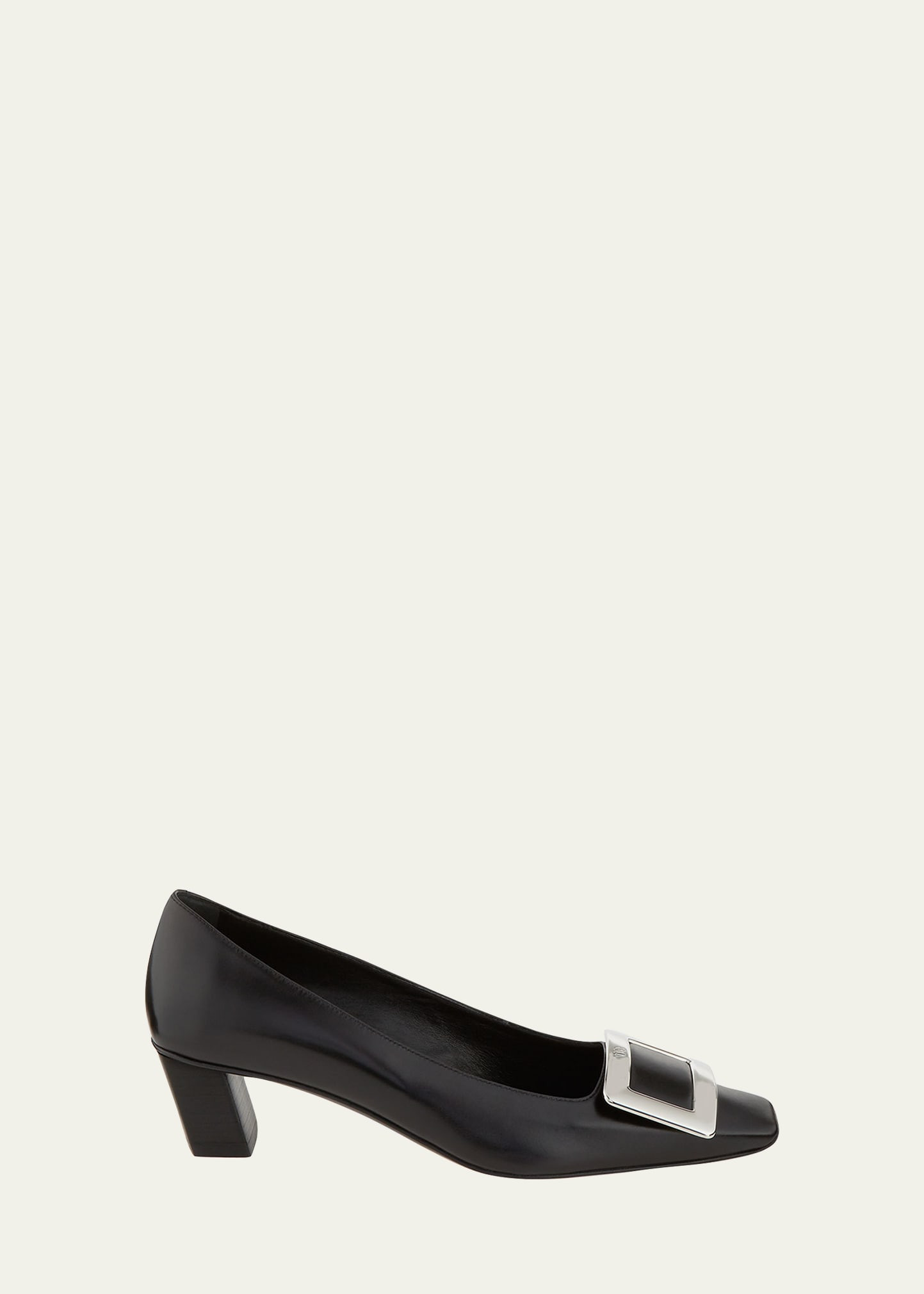 Roger Vivier Decollete Belle Vivier Leather Ballerina Pumps | Bergdorf Goodman