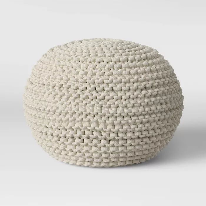 Cloverly Chunky Knit Pouf - Threshold™ | Target