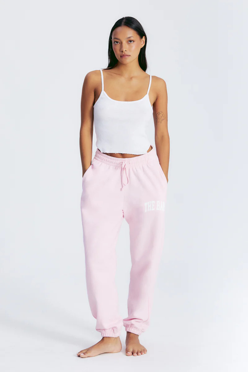 VARSITY SWEATPANTS BLUSH/WHITE | The Bar