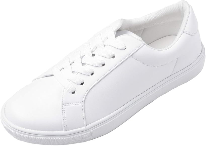 FEVERSOLE Women's Featured PU Leather Colorful Lace-Up Sneaker | Amazon (US)