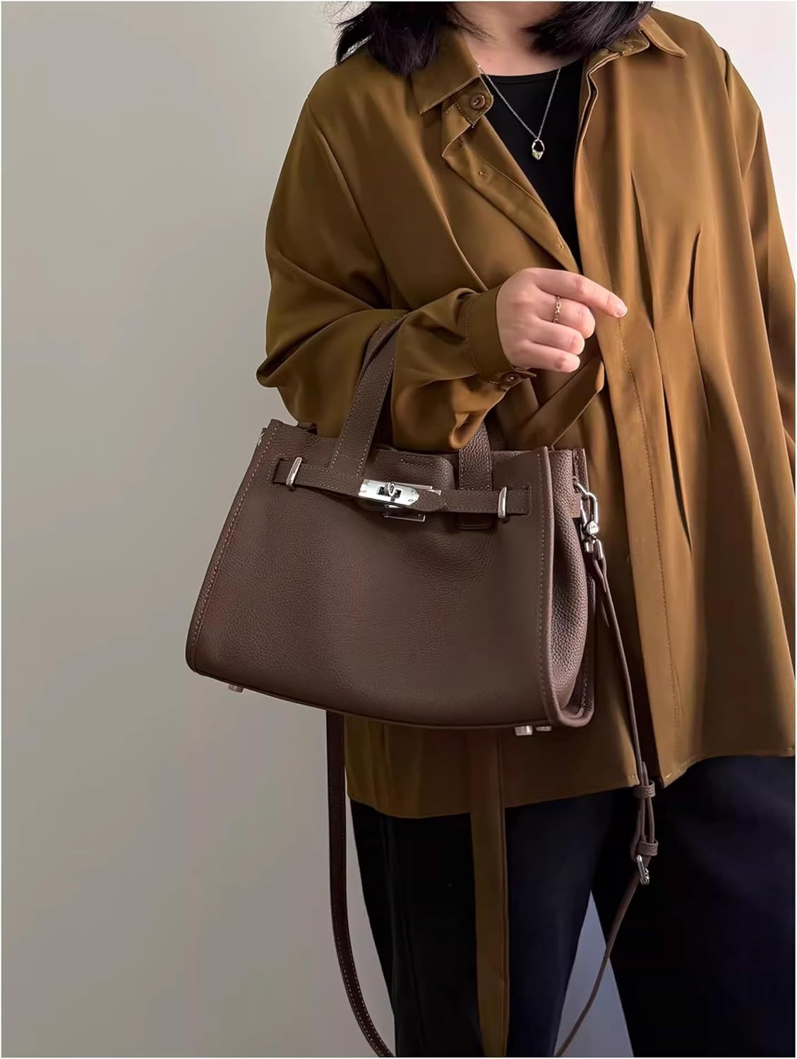 Leather Totes Handbag Shoulder Bag Sling Hobo Commuter Crossbody Bag | Amazon (US)