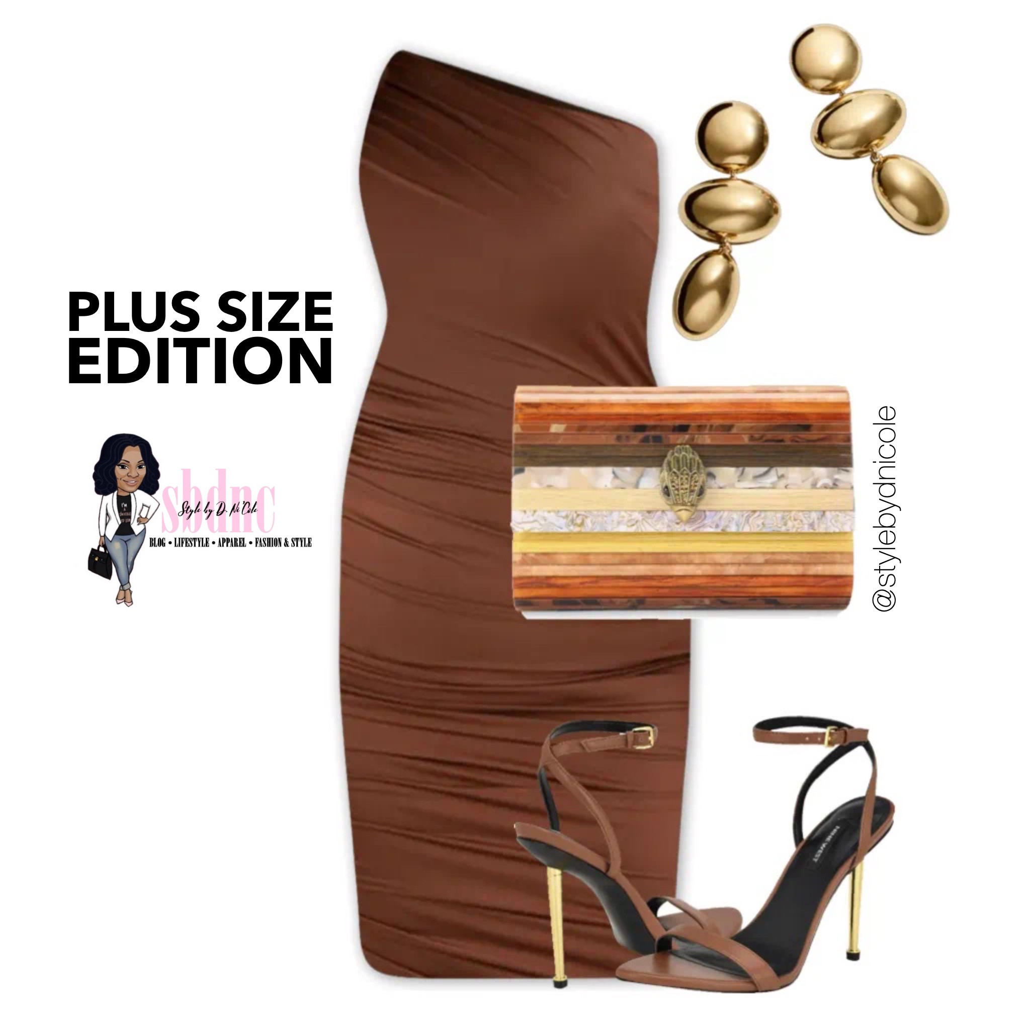 Brown sex appeal in an evening look made to turn heads.

Available in sizes 14-24.

#LTKParties #LTKMidsize #LTKPlusSize