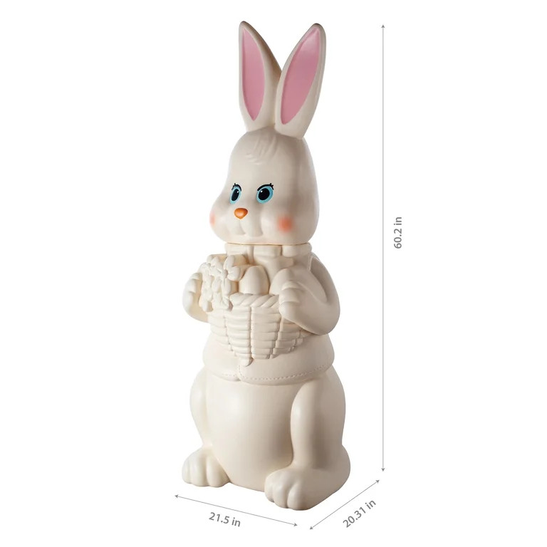 Outdoor White Easter Bunny, Way to Celebrate, Blow Mold, 5' | Walmart (US)