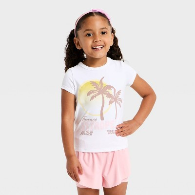 Grayson Mini Toddler Girls' Short Sleeve St Tropez T-Shirt - White 2T | Target