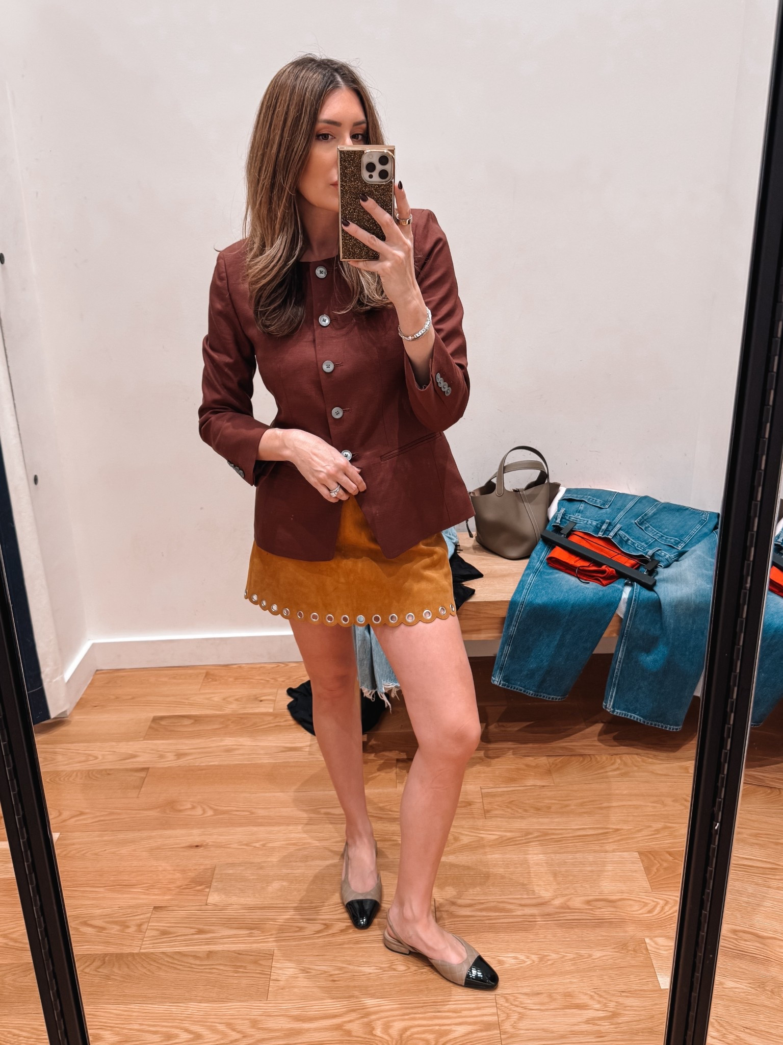 8 in blazer, size 2 in skirt 

@jcrew 