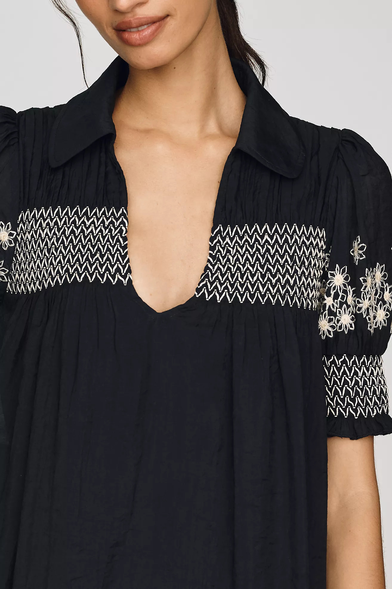 By Anthropologie Puff Sleeve Mini Dress | Anthropologie (US)