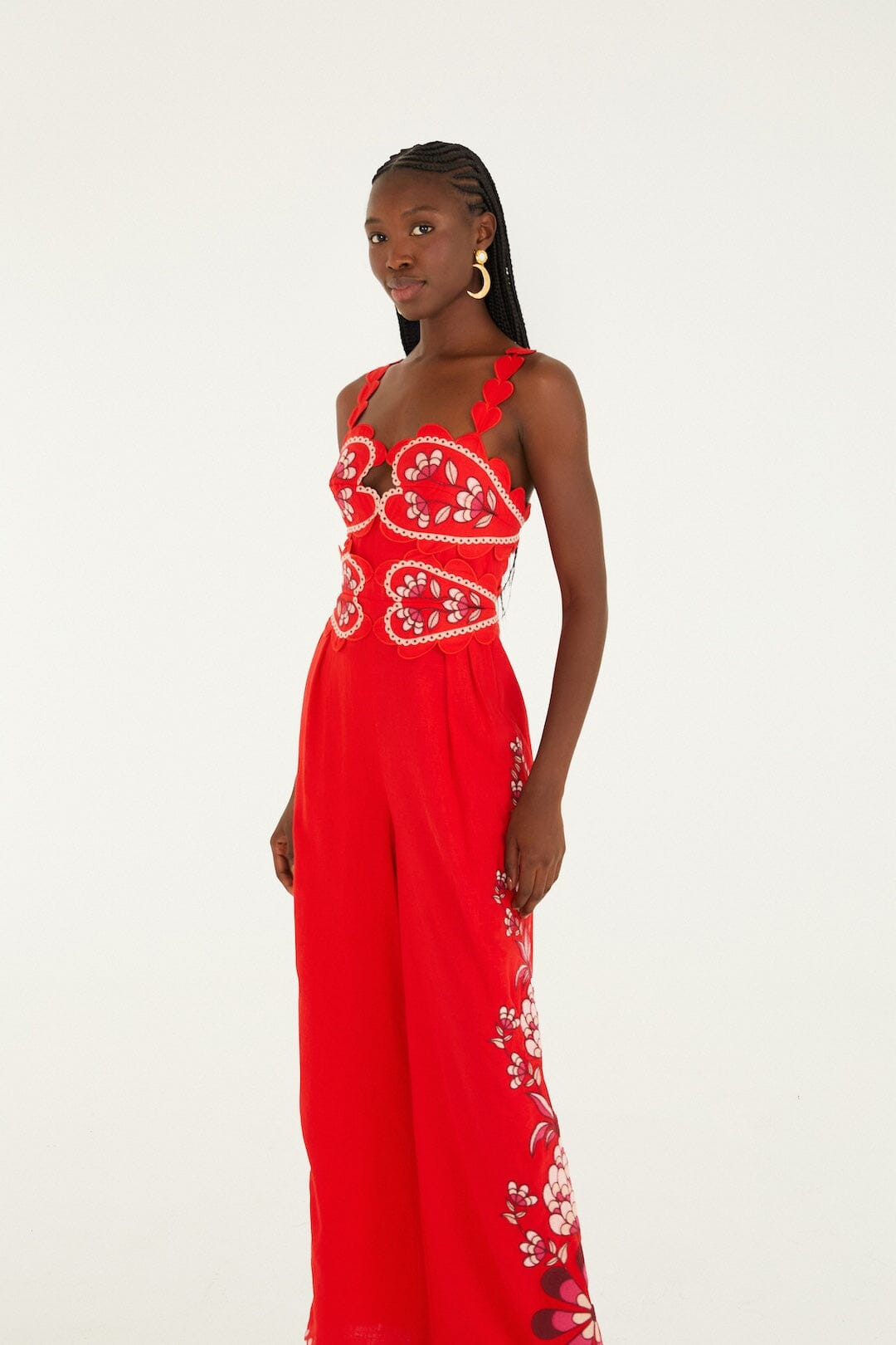 Pink Lovely Pineapples Embroidered Lenzing Ecovero Euroflax Jumpsuit | FARM Rio | FarmRio (US)