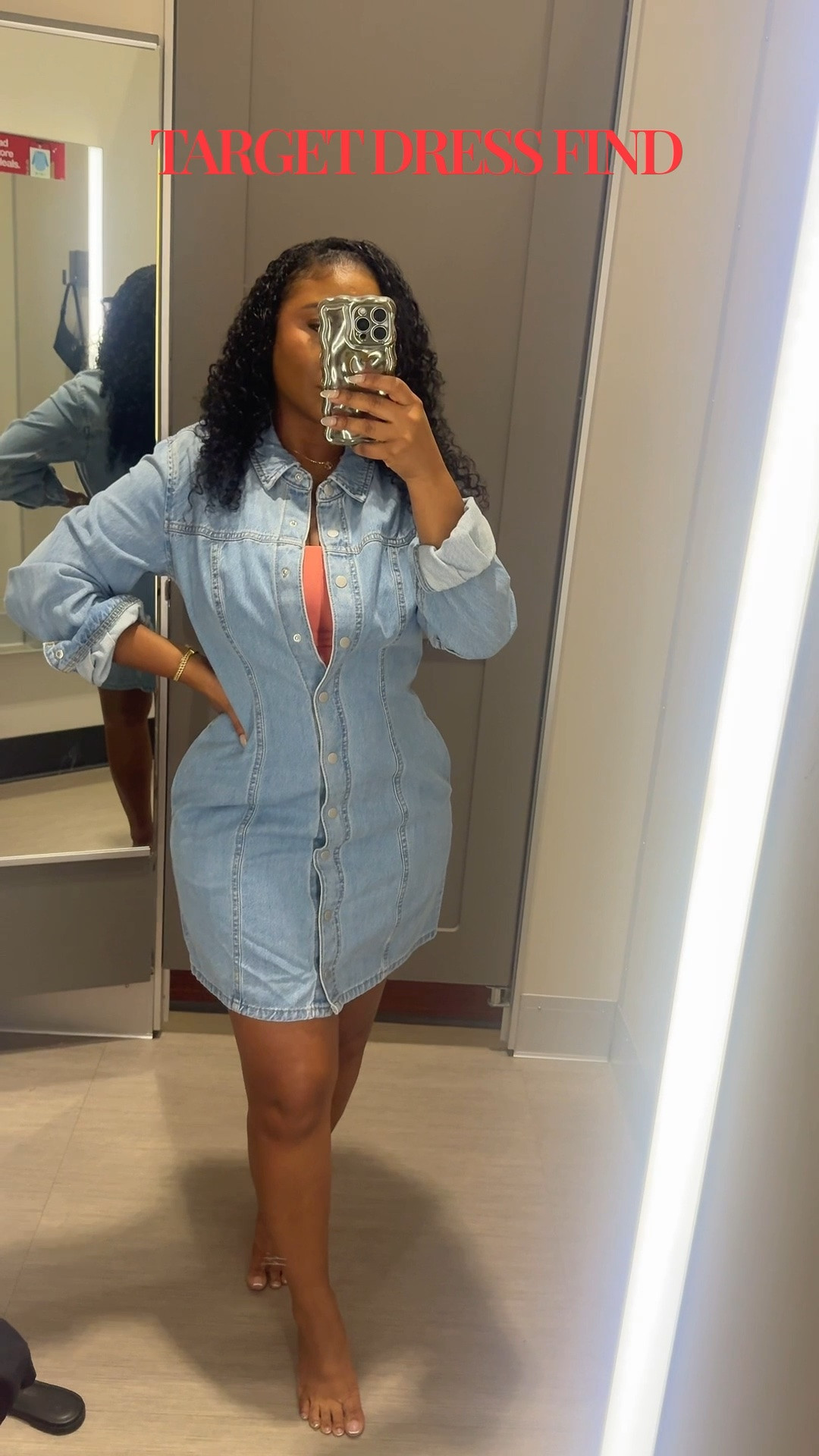 Weekend denim moment 💙Summer Outfit 

Wearing the Women’s Long Sleeve Mini Denim Shirtdress from Target — the perfect light wash dress for an easy everyday look.✨
I’m wearing a size 
Size 10 for reference. 
163lb 5”3 

You can easily dress it up with heels or keep it casual with sneakers or sandals 💙 Add a belt for a more elevated, flattering look.

I’ll pin all outfit details on my LTK.
#LTKStyle #TargetStyle #DenimDress #UniversalThread #CasualChic

#LTKU #LTKgrwm #LTKootd