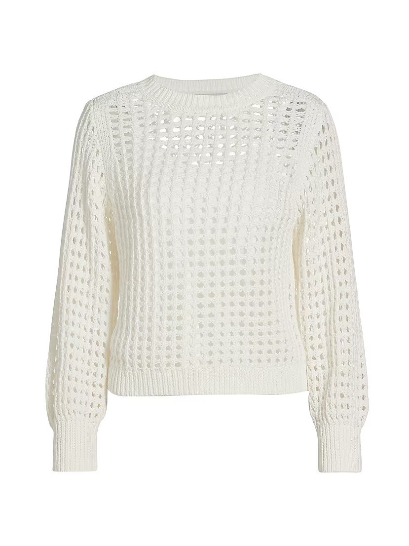 Arielle Cotton Open Knit Sweater | Saks Fifth Avenue