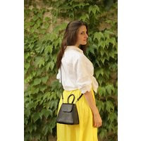 Crossbody Bag For Women Small Black Leather Cross Body Leather Handbag Small Shoulder Top Handle Purse Christmas Gift | Etsy (US)