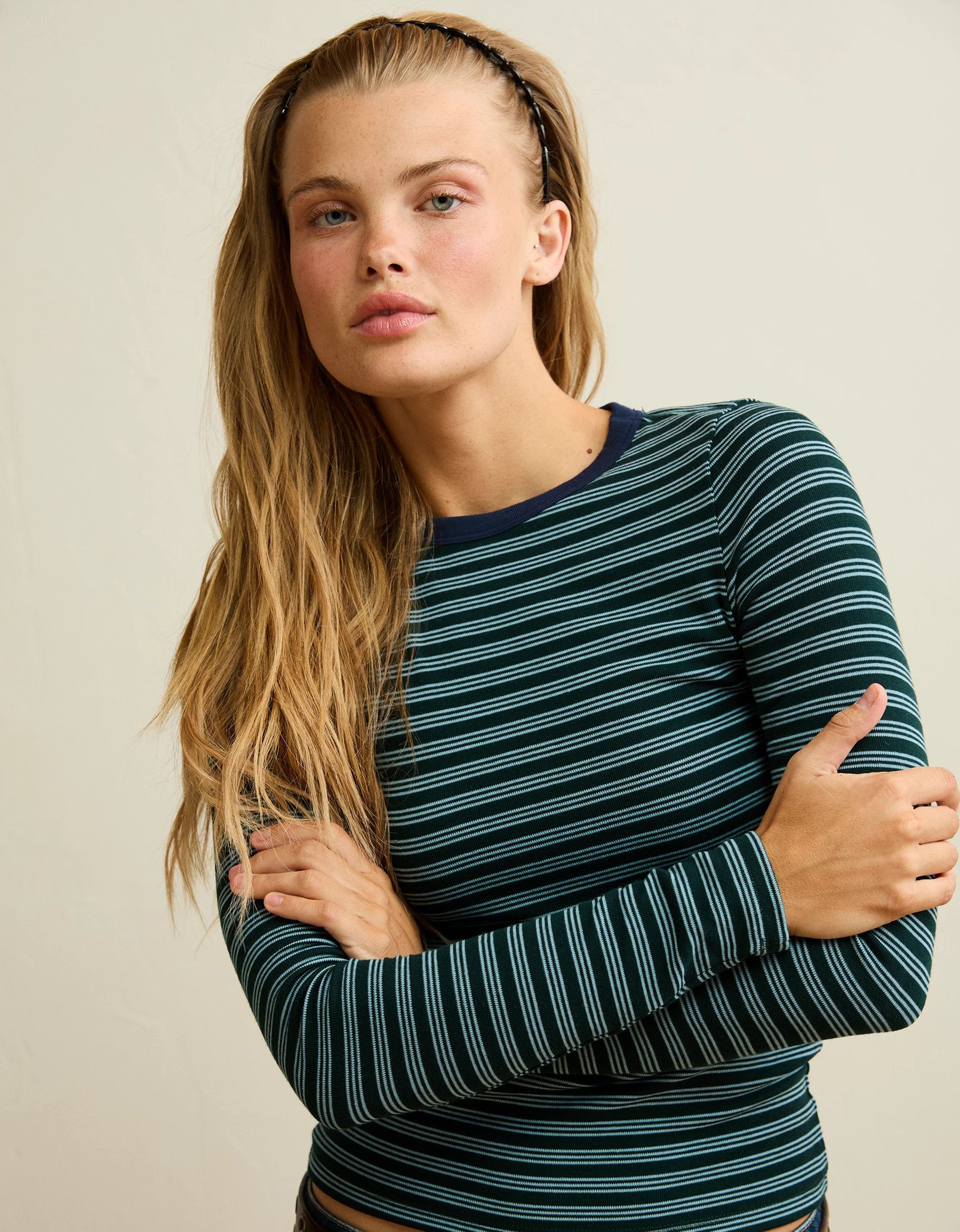 AE Cozy Crew Neck Long Sleeve T-Shirt | American Eagle Outfitters (US & CA)