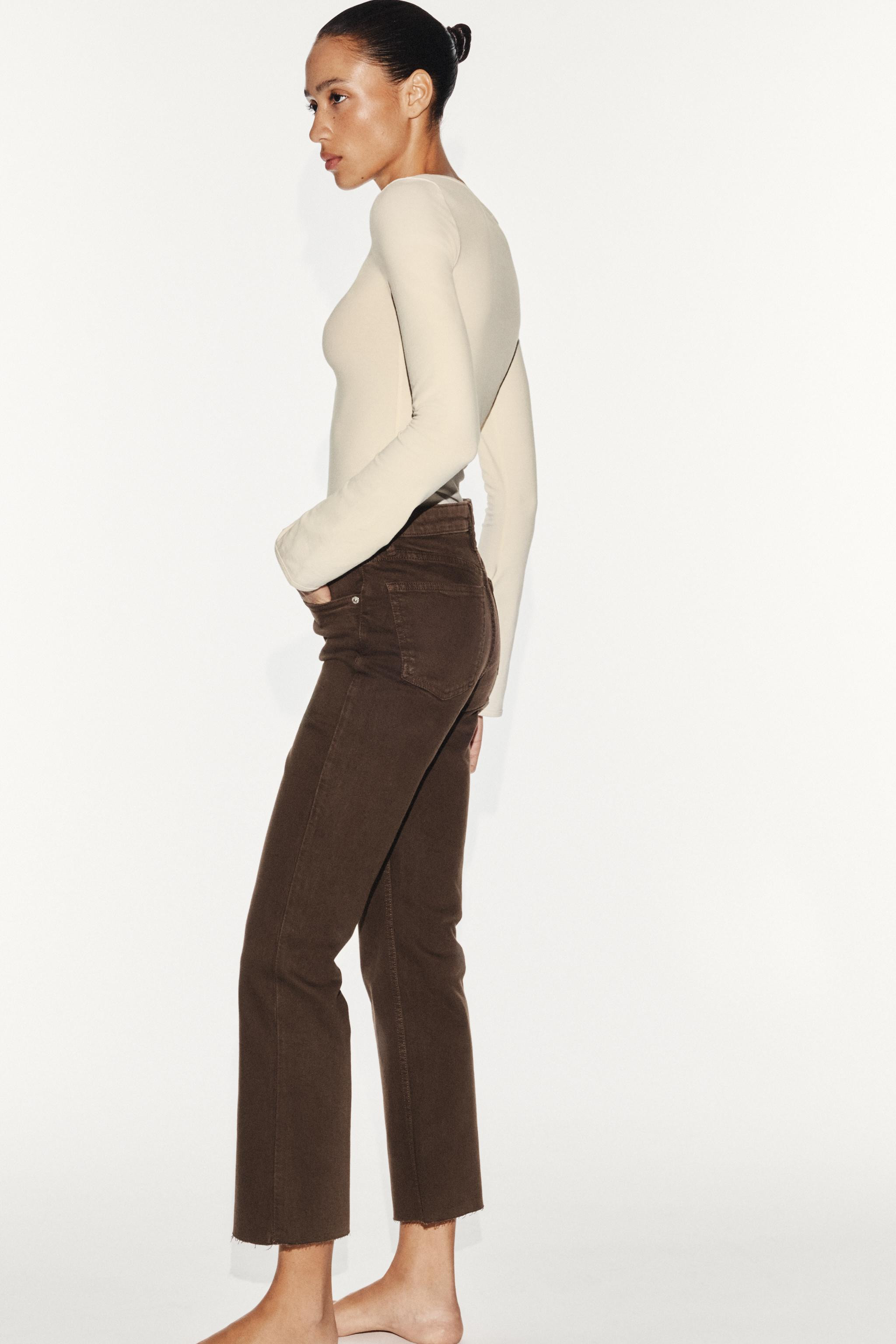 TRF HIGH-RISE CROPPED FLARE JEANS | Zara US