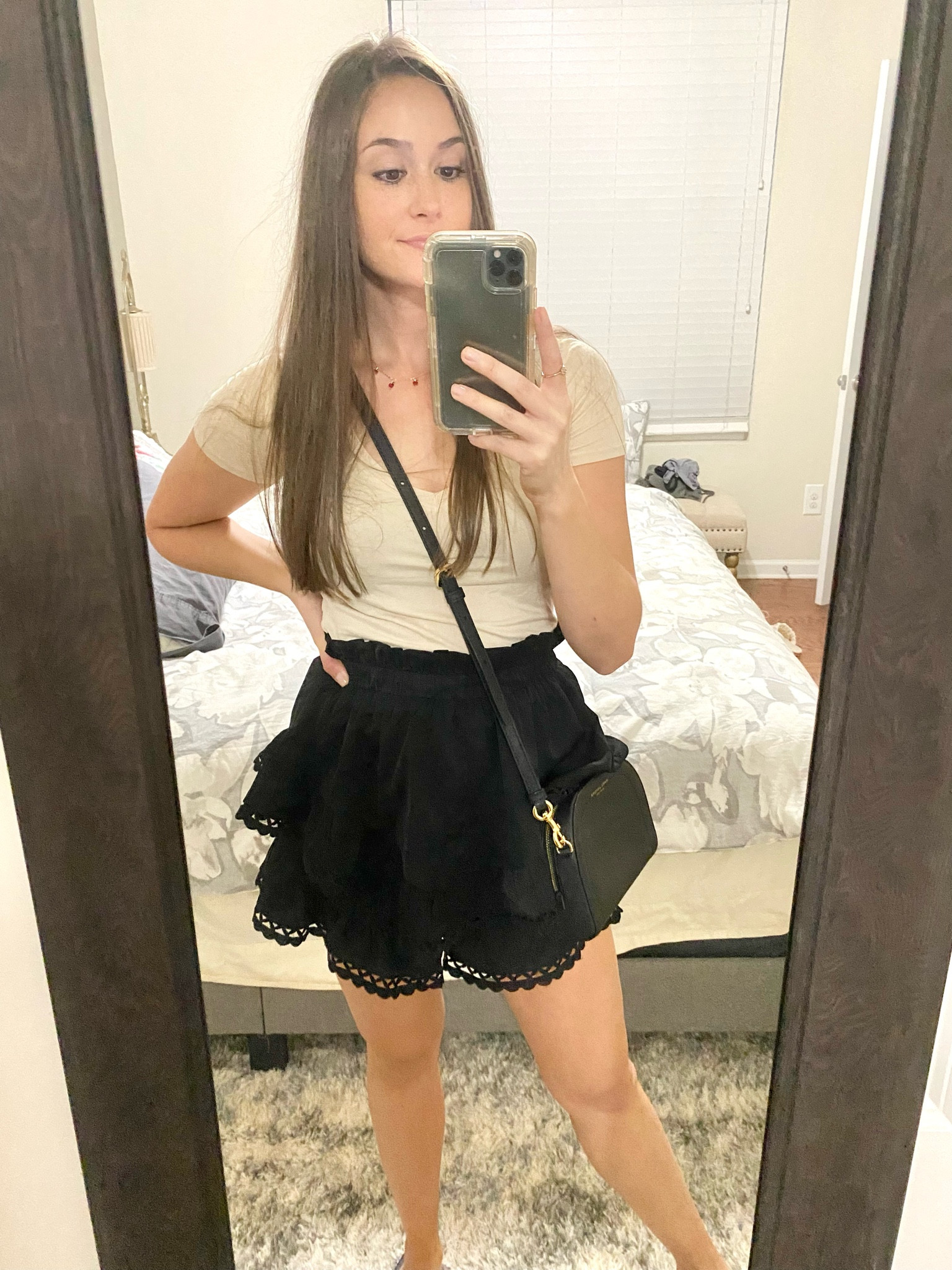 Look closely - the #apple #necklace is my favorite part! You can get these in all different fruit types. It’s pretty subtle so it looks more like an abstract shape from further out - go with whichever colors you like best! I wanted something delicate that would add some color to a neutral #outfit.

The #black #shorts are a staple in my closet. They are very cool and comfortable, and they actually appear to be a skirt.

#amazon #jewlery #shorts #boohoo

#LTKstyletip #LTKunder50 #LTKfit