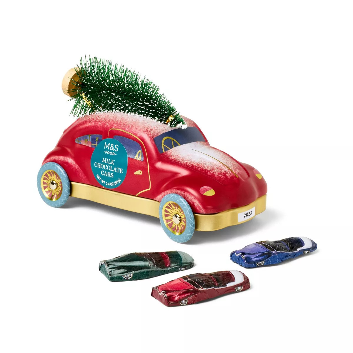 M&S Milk Chocolate Cars Tin - 2.4oz | Target