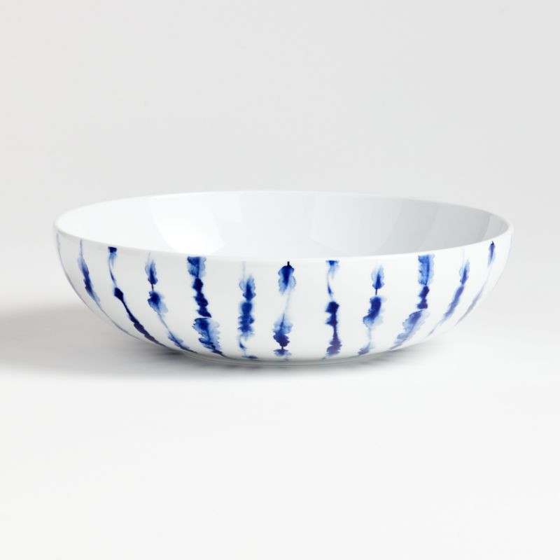 Omri Blue and White Serving Bowl + Reviews | Crate and Barrel | Crate & Barrel