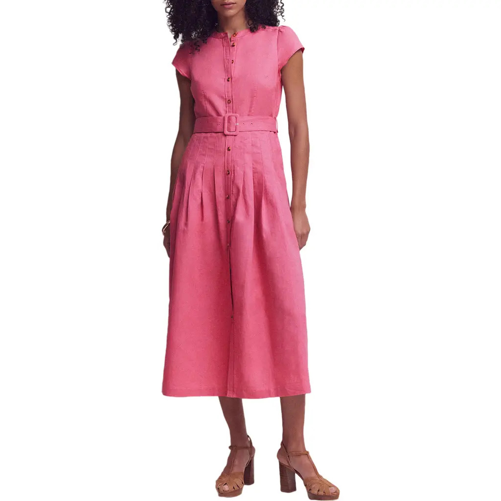 Boden Arabella Linen Blend Maxi Dress in Vintage Rose at Nordstrom, Size 14 | Nordstrom