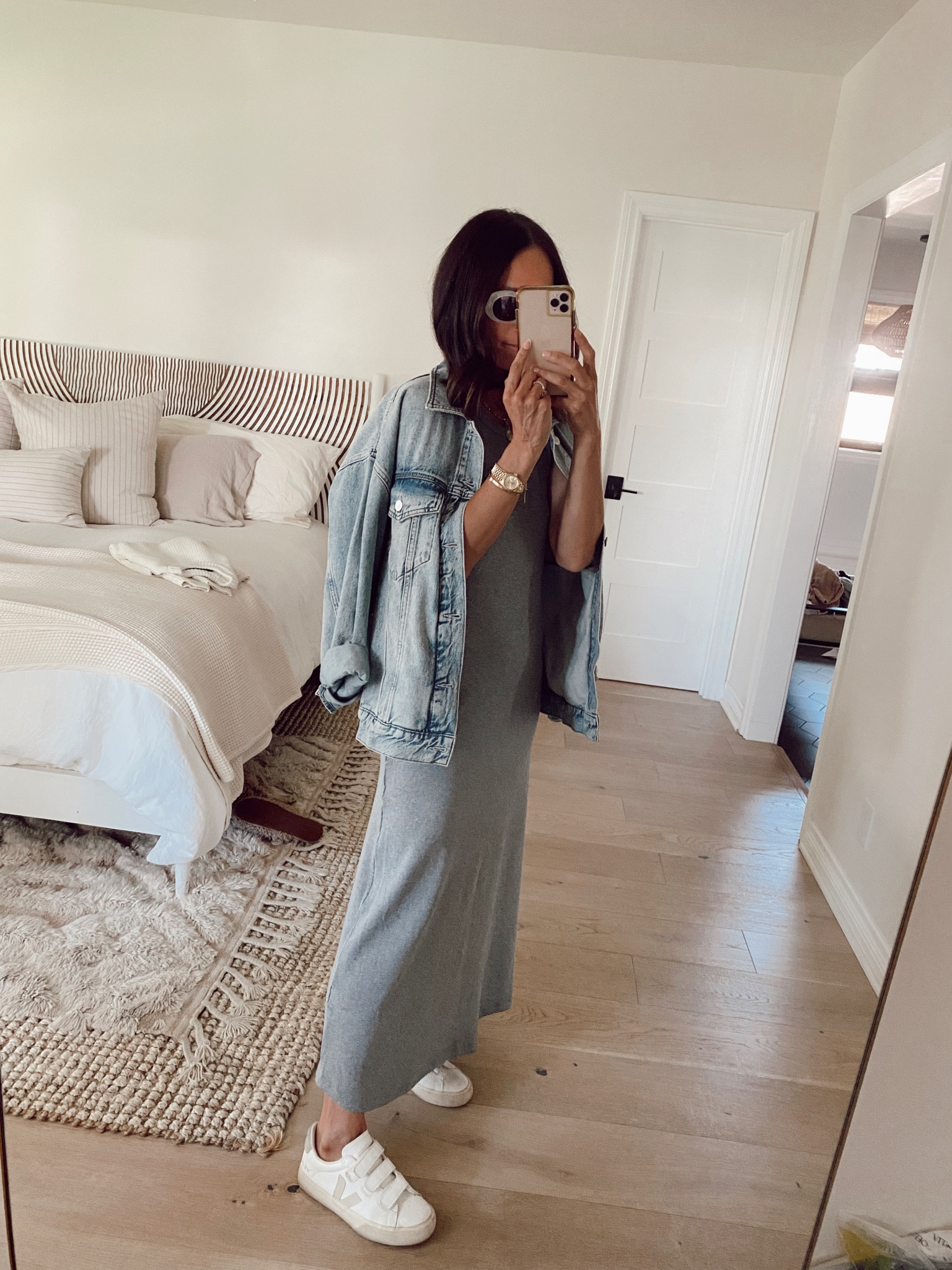 Grey ribbed maxi dress is 20% off during the shopbop sale 
Runs true to size and short gal friendly 

#LTKsalealert