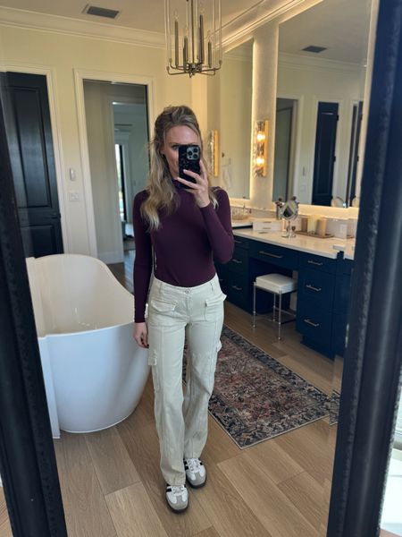 Turtleneck and cargo pants from Aritzia… and my favorite tennis shoes 

#LTKshoecrush