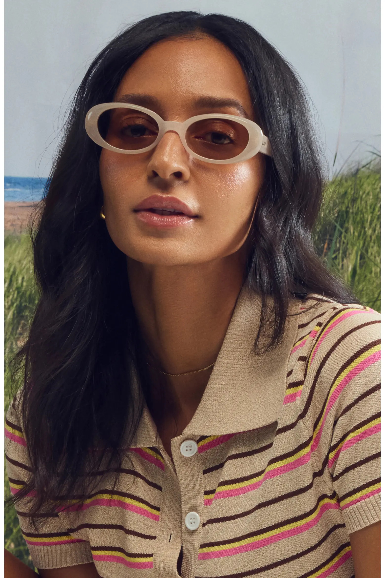 Felt Cute 52mm Gradient Small Oval Sunglasses (Women) | Nordstrom | Nordstrom
