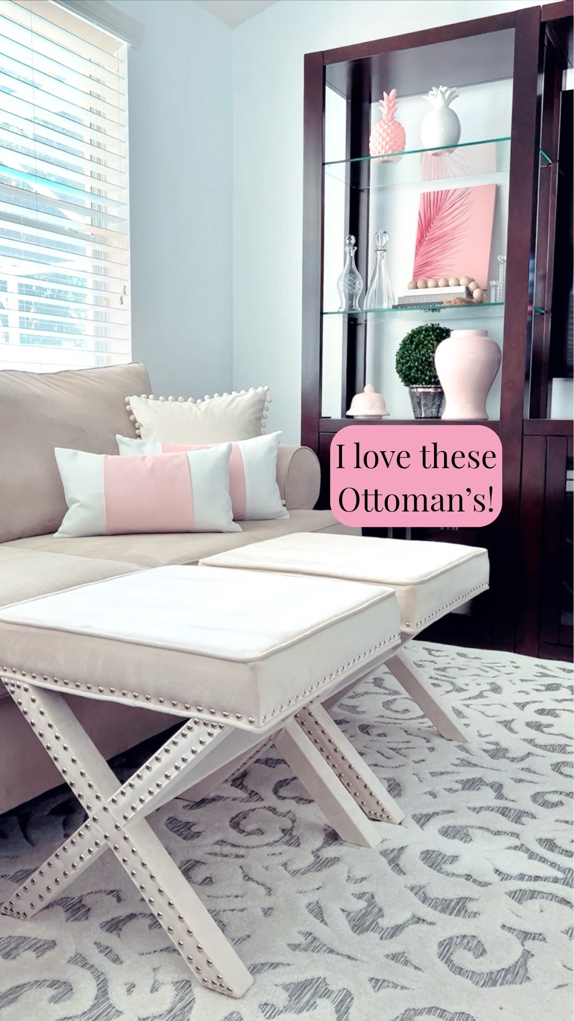 Update your home for summer by adding these ottomans, pillows and rug. Light, bright and cozy!

#LTKSeasonal #LTKOver40 #LTKSaleAlert #LTKmomlife #LTKHome