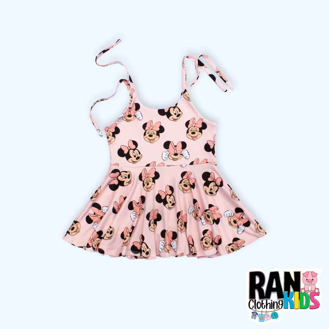 Dress Tie Straps , Baby Girl Dress Minnie, Disney Twirly Dress , Princesses Twirl Dress, Girls Tw... | Etsy (US)