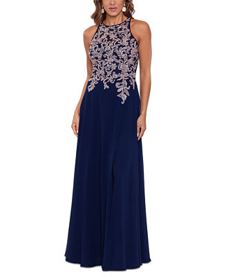 Embellished-Bodice Chiffon Gown | Macy's