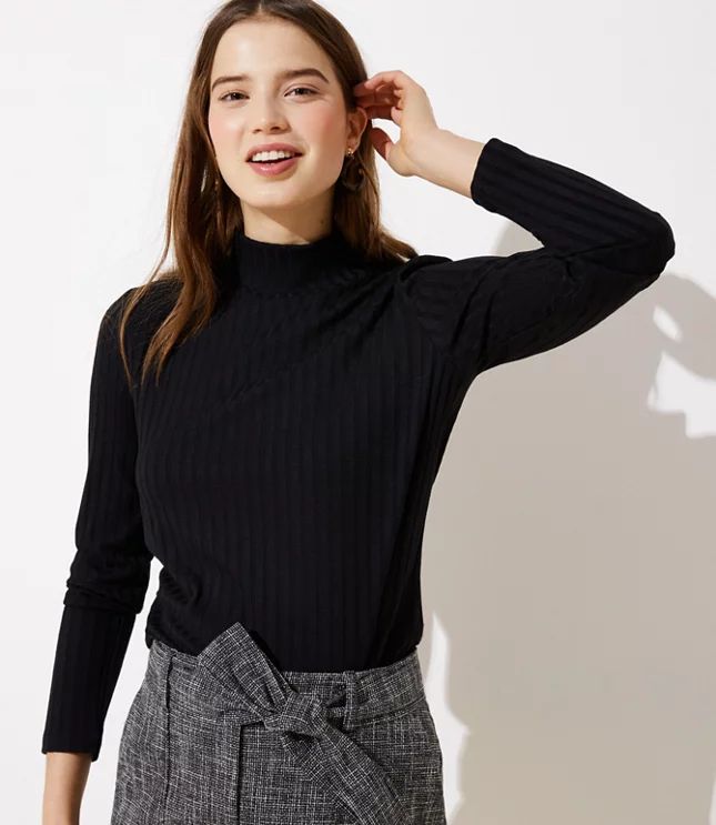 Ribbed Turtleneck Top | LOFT | LOFT