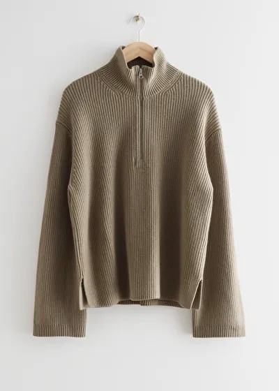 Half-Zip Sweater - Mole - & Other Stories | & Other Stories (EU + UK)