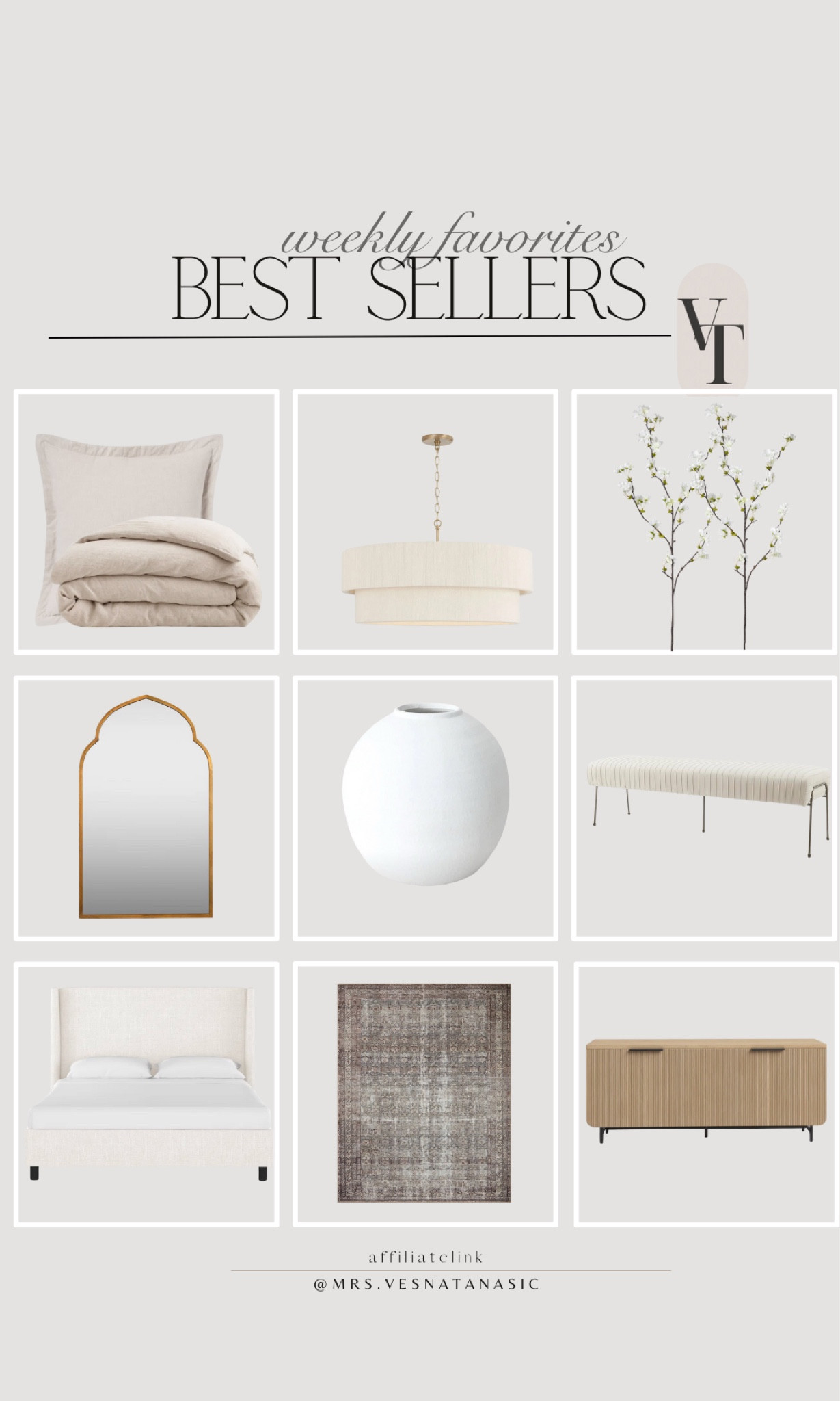 This week’s best sellers in home! My new cherry blossom stems are perfect for spring transition and our best selling bed is on sale! 

@wayfair @target @quince #bedding #bedroom #rug #vase #mirror #consoletable #sideboard #lighting #springdecor #wayfair #wayfairfinds 

#LTKSaleAlert #LTKHome #LTKMostLoved