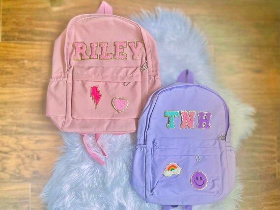 Girls Backpack Personalized Pastel Nylon Backpack Stoney - Etsy | Etsy (US)
