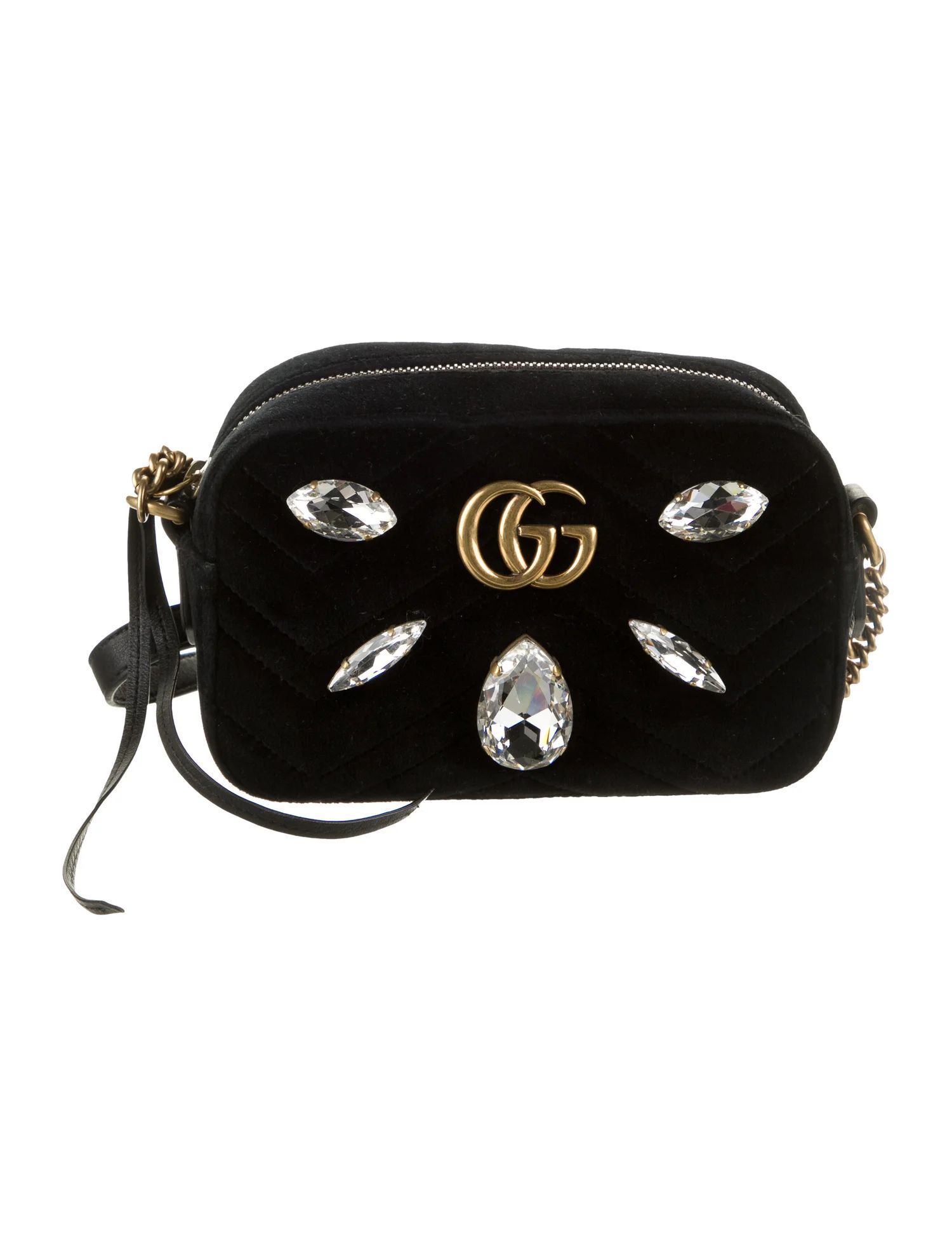 Mini Matelassé Marquise Crystal GG Marmont Bag | The RealReal