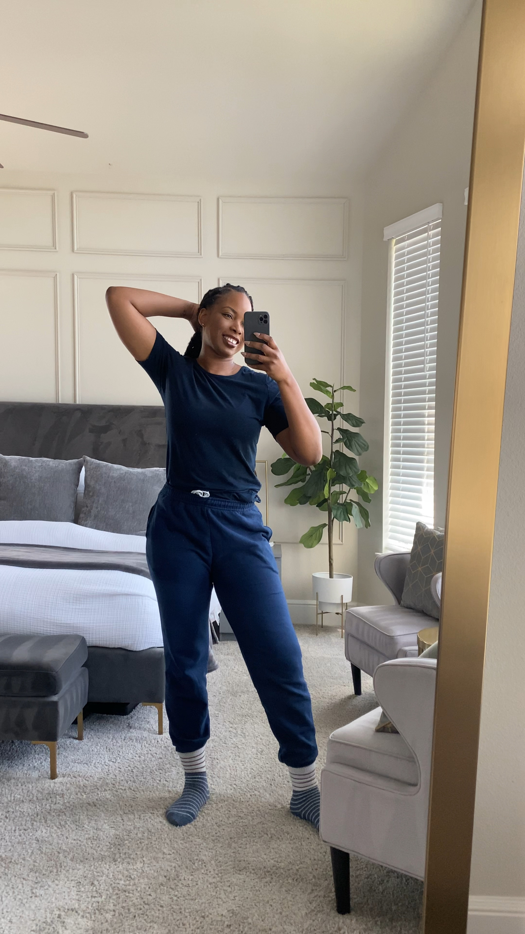 Comfy and cute t-shirts and sweat pants/ joggers is the perfect loungewear set for home!

I’m wearing XL in the shirt and L in the joggers

#LTKstyletip #LTKunder50 #LTKsalealert