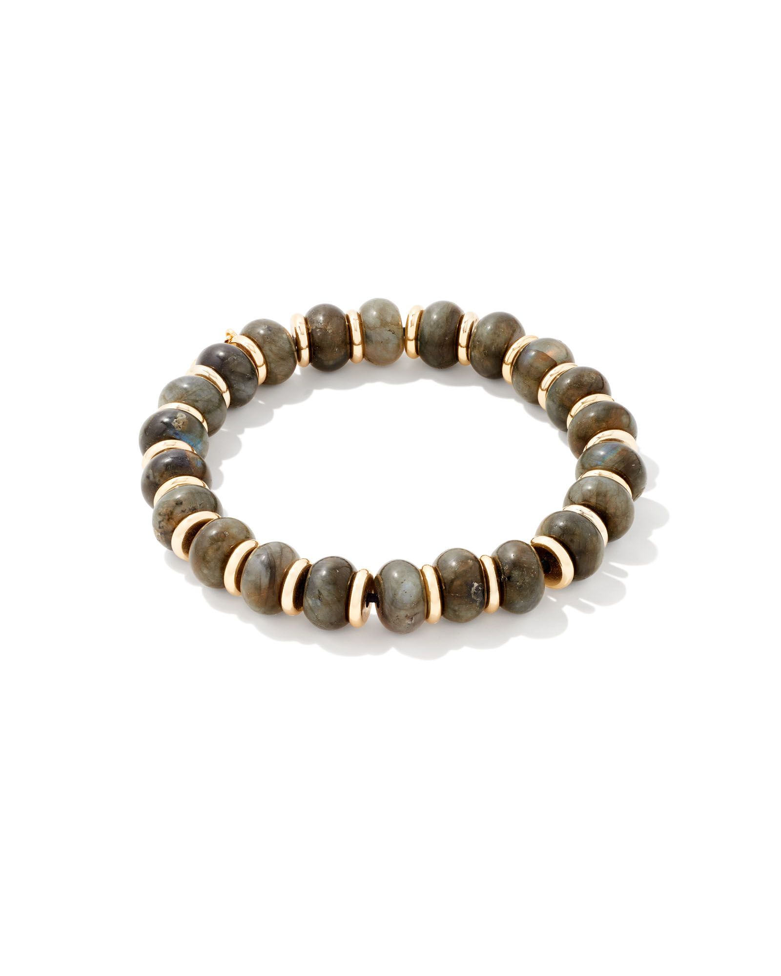 Rebecca Gold Stretch Bracelet in Black Labradorite | Kendra Scott