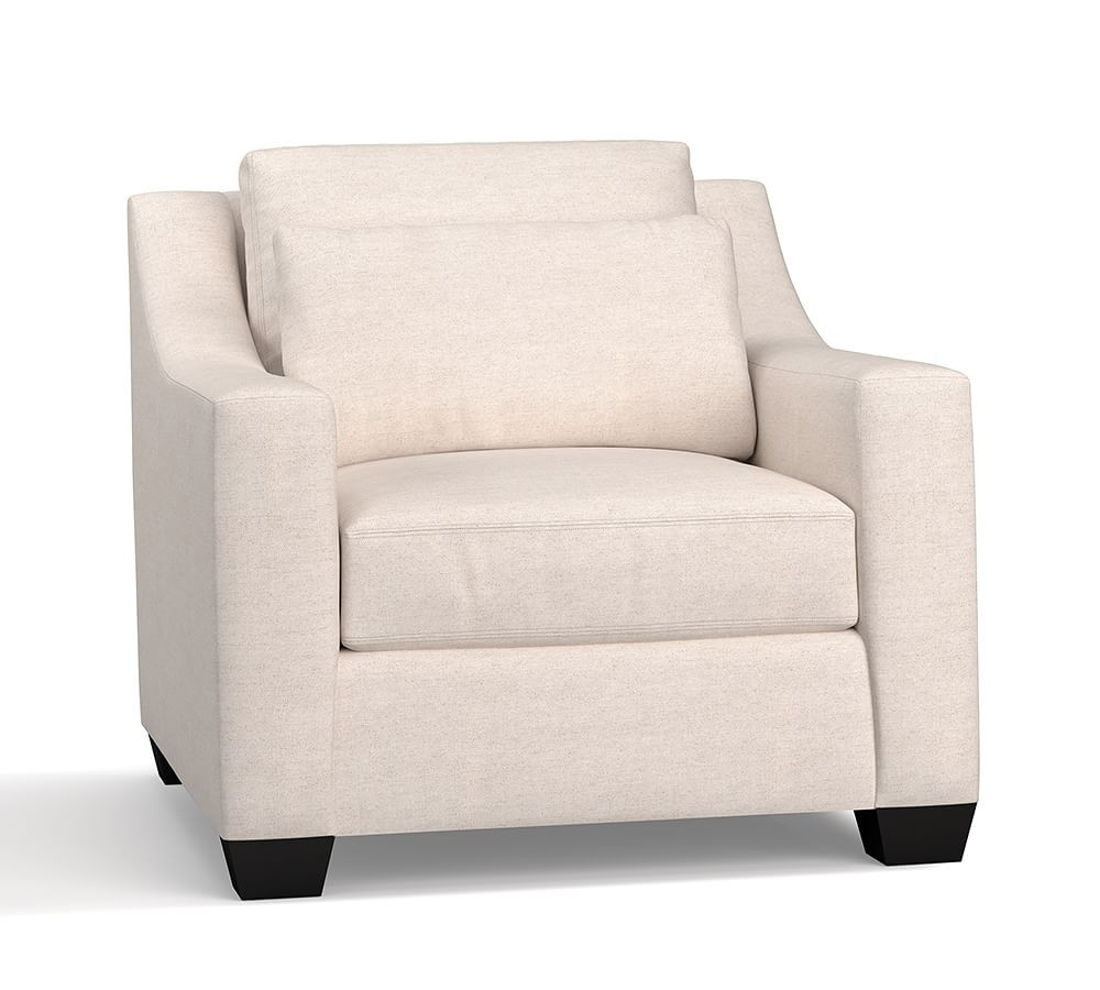York Slope Arm Deep Seat Upholstered Armchair | Pottery Barn (US)