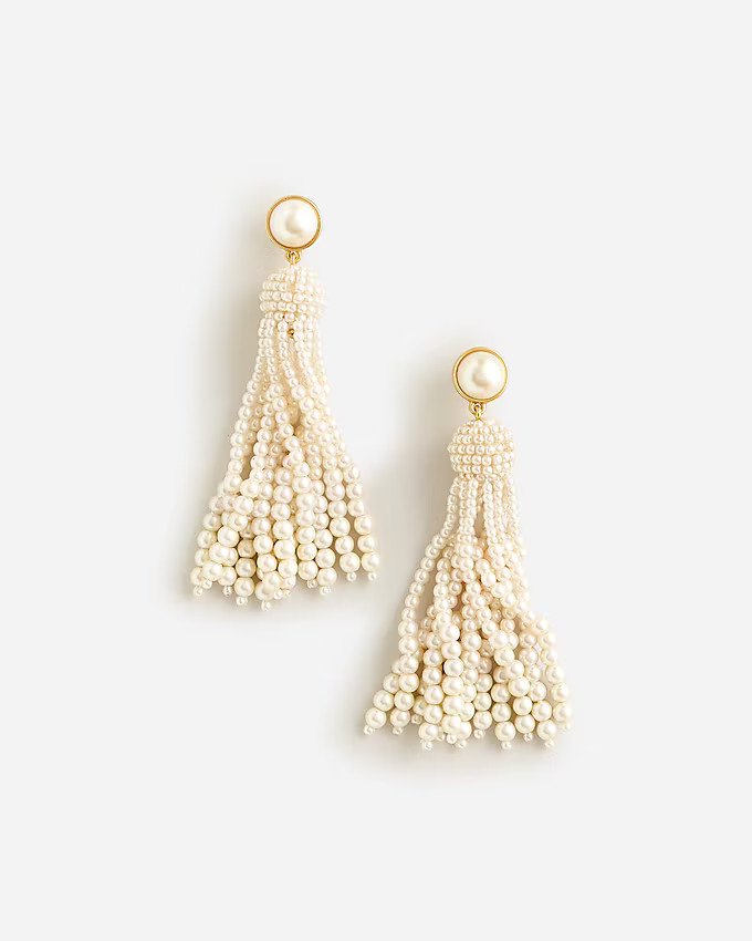 Pearl tassel earrings | J. Crew US