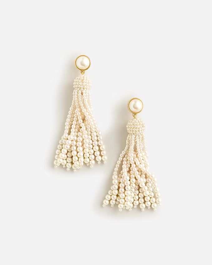 Pearl tassel earrings | J.Crew US