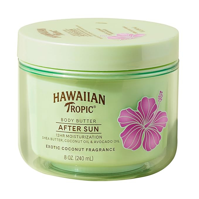 Hawaiian Tropic After Sun Body Butter with Coconut Oil, 8 oz, After Sun Lotion, After Sun Moisturizer, Coconut Body Butter, After Sun Care, After Sun Skin Care, 8 oz | Amazon (US)
