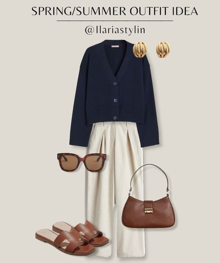 SPRING/SUMMER OUTFIT IDEA 🖤

fashion inspo, spring outfit, spring fashion, spring style, summer fashion, summer outfit, summer style, outfit idea, outfit inspo, casual chic, casual chic outfit, chic outfit, chic ootd, classic ootd, navy blue cardigan, fine-knit cardigan, striped pants, cream pants, linen blend pants, wide leg pants, flat sandals, brown sandals, tan sandals, brown bag, tan bag, shoulder bag, crossbody bag, h&m, style inspo, women fashion

