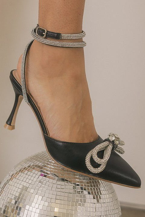 Chelsea Bow Front Kitten Heel - Black | Petal & Pup (US)