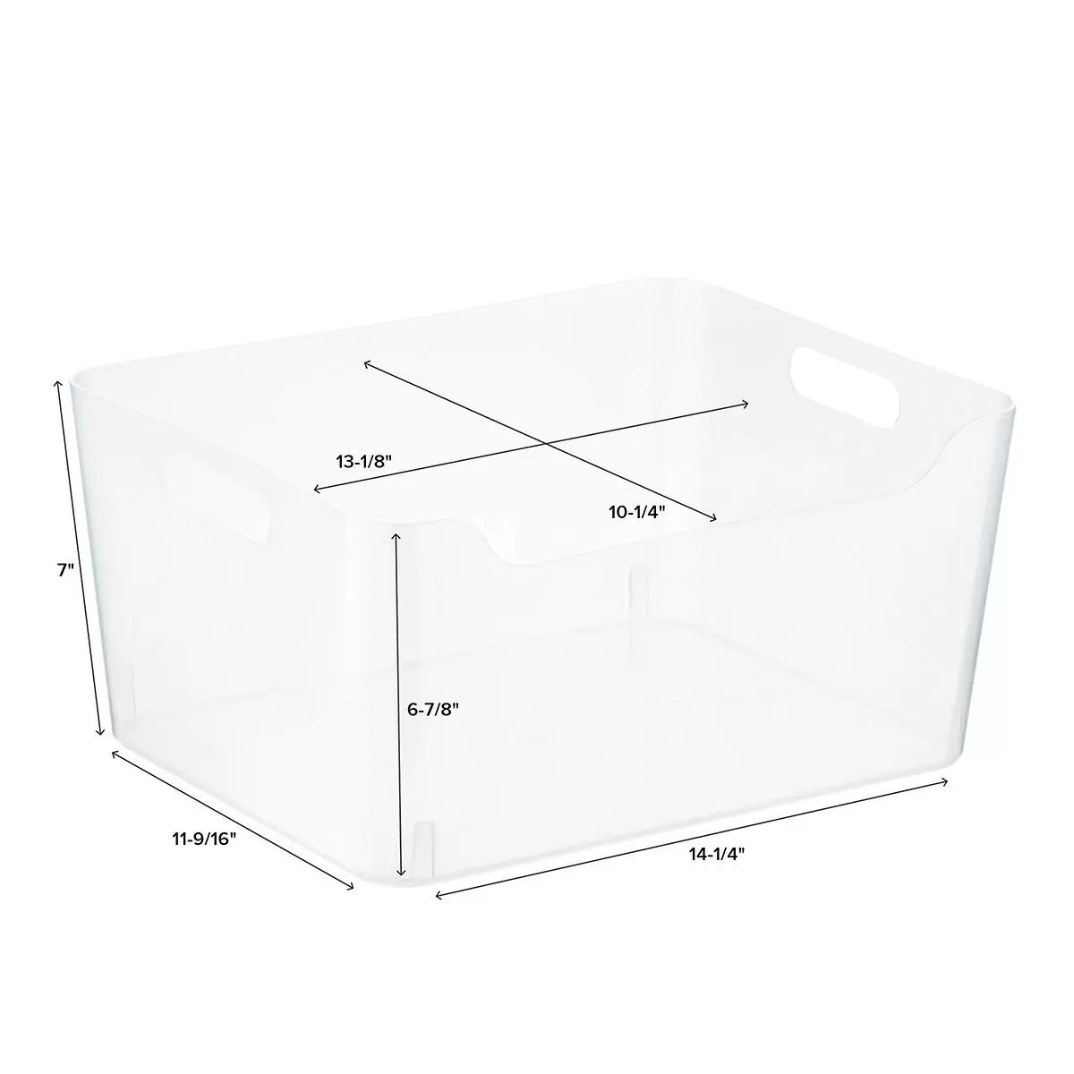 Large Plastic Storage Bin w/ Handles White | The Container Store
