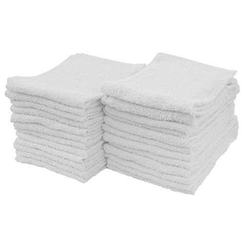S&T INC. Multipurpose Cotton Terry Cleaning Towels for Home, Automotive, and Garage, 14 Inch x 17 Inch, White, 24 Pack | Amazon (US)