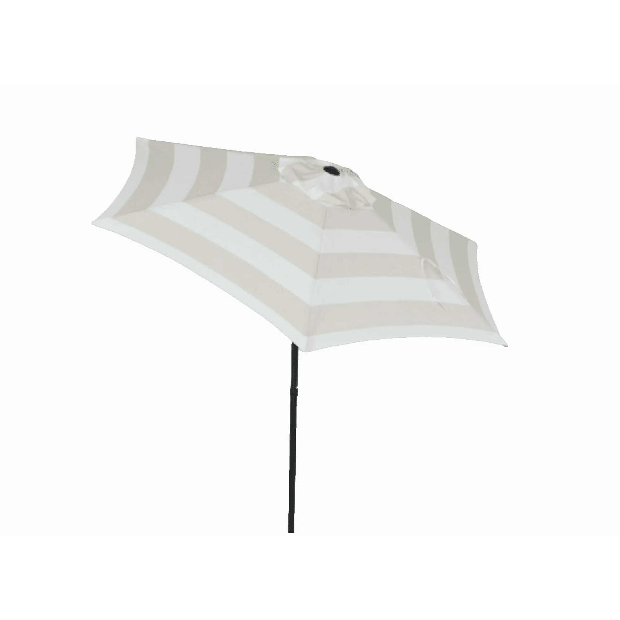 Mainstays Outdoor 7.5' Tan Stripe Round Market Patio Umbrella, Push-Up and 3-Angle Tilt | Walmart (US)