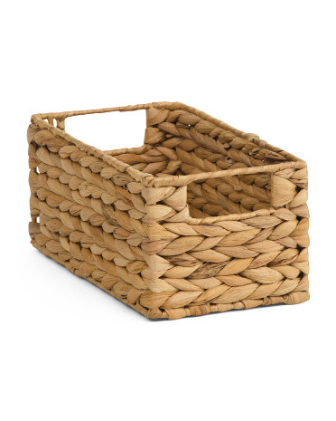 Water Hyacinth Havana Rectangular Basket | TJ Maxx
