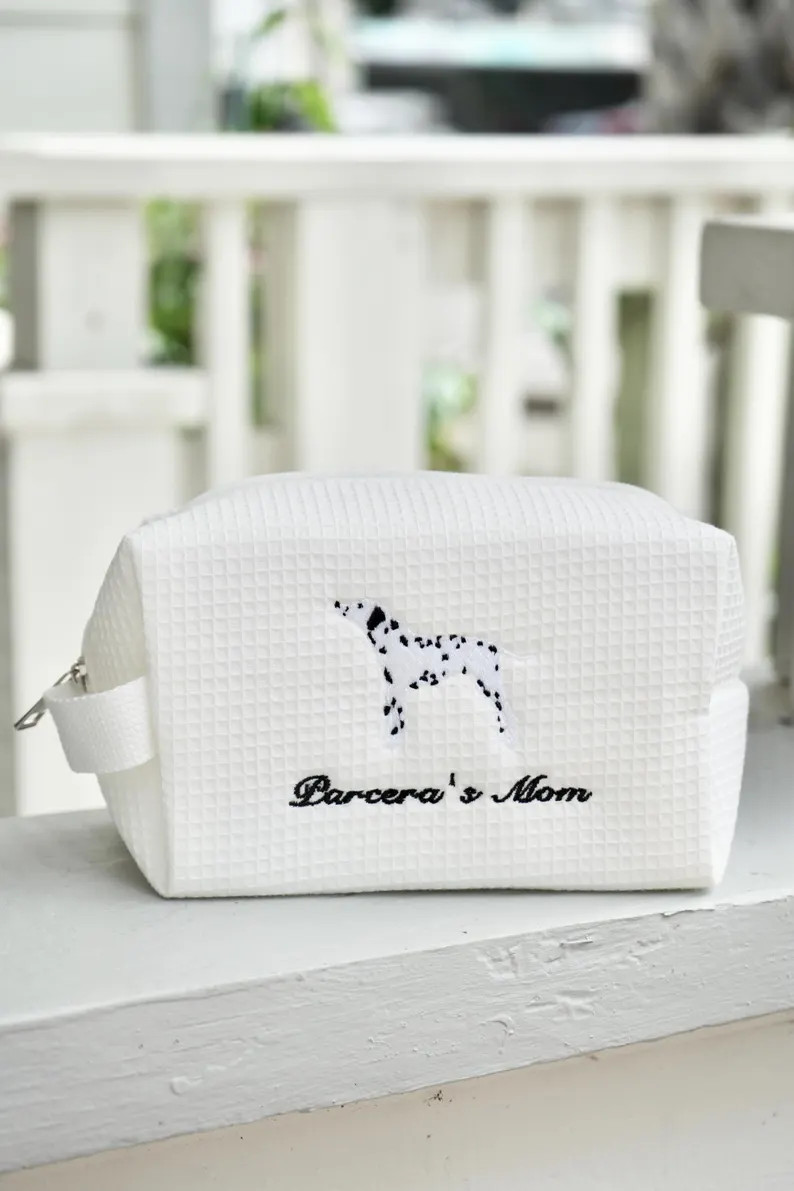 For the Dalmatian lovers who carry their love for their pup everywhere — this embroidered pouch... | Etsy (US)